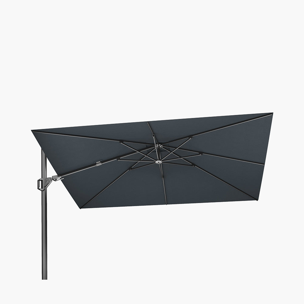 Challenger T2 2.6 x 3.5m Rectangular Premium Anthracite / Faded Black Free Arm Parasol