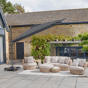 Challenger T2 2.6 x 3.5m Rectangular Premium Anthracite / Faded Black Free Arm Parasol