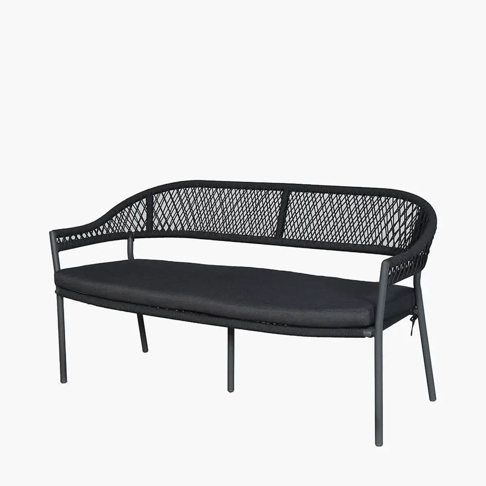 Bazel Outdoor Seating Set in Teak & Black - Pacific Lifestyle  Nicholas John Interiors
