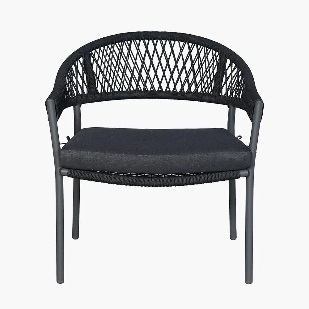 Bazel Outdoor Seating Set in Teak & Black - Pacific Lifestyle  Nicholas John Interiors