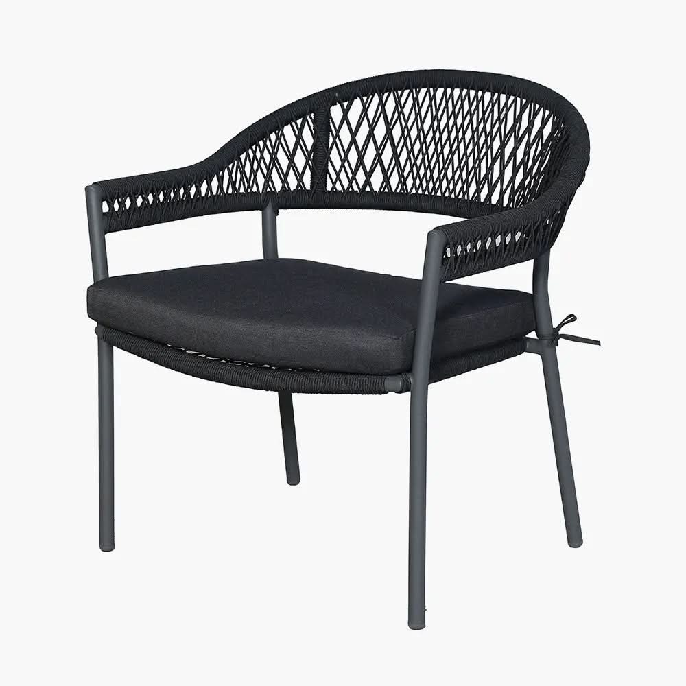 Bazel Outdoor Seating Set in Teak & Black - Pacific Lifestyle  Nicholas John Interiors