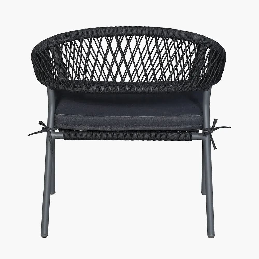 Bazel Outdoor Seating Set in Teak & Black - Pacific Lifestyle  Nicholas John Interiors