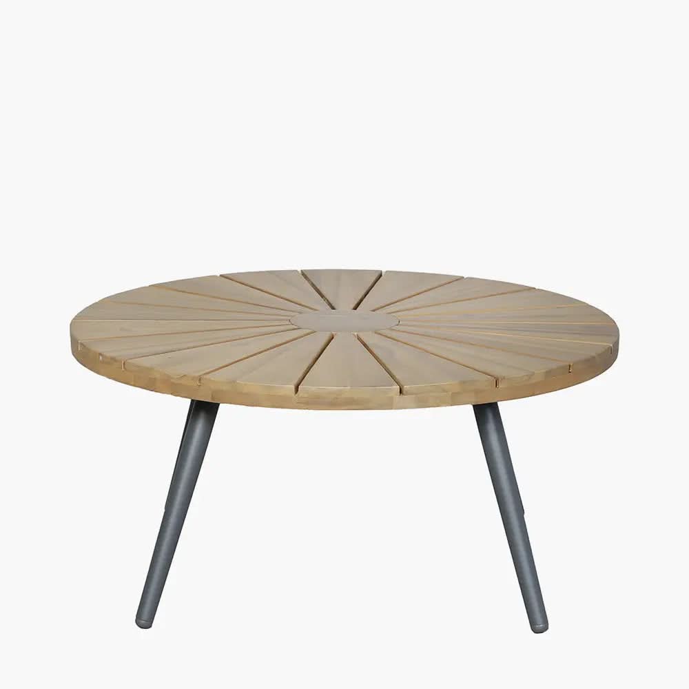 Bazel Outdoor Seating Set in Teak & Black - Pacific Lifestyle  Nicholas John Interiors