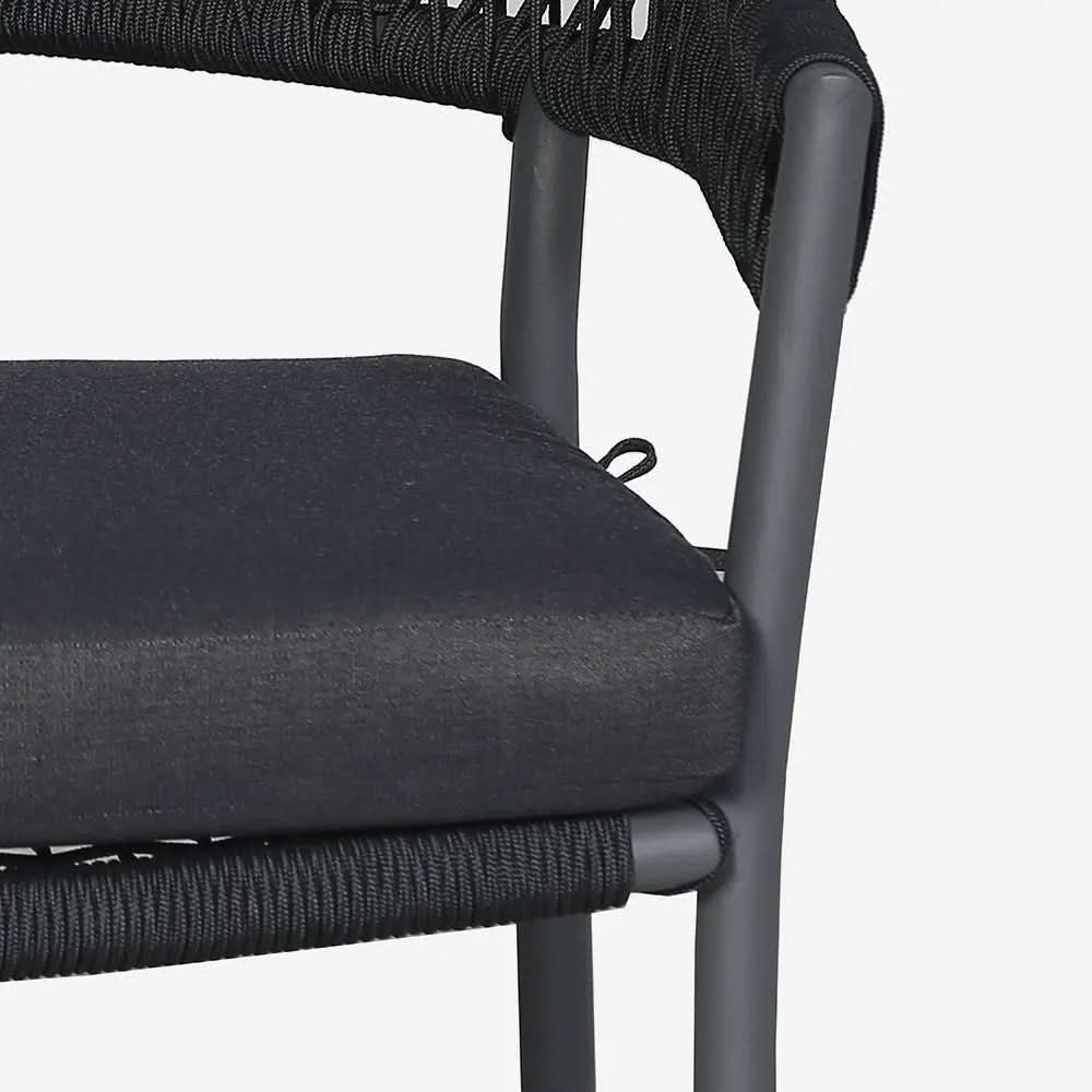 Bazel Outdoor Seating Set in Teak & Black - Pacific Lifestyle  Nicholas John Interiors