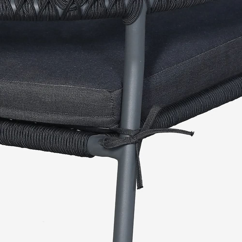 Bazel Outdoor Seating Set in Teak & Black - Pacific Lifestyle  Nicholas John Interiors