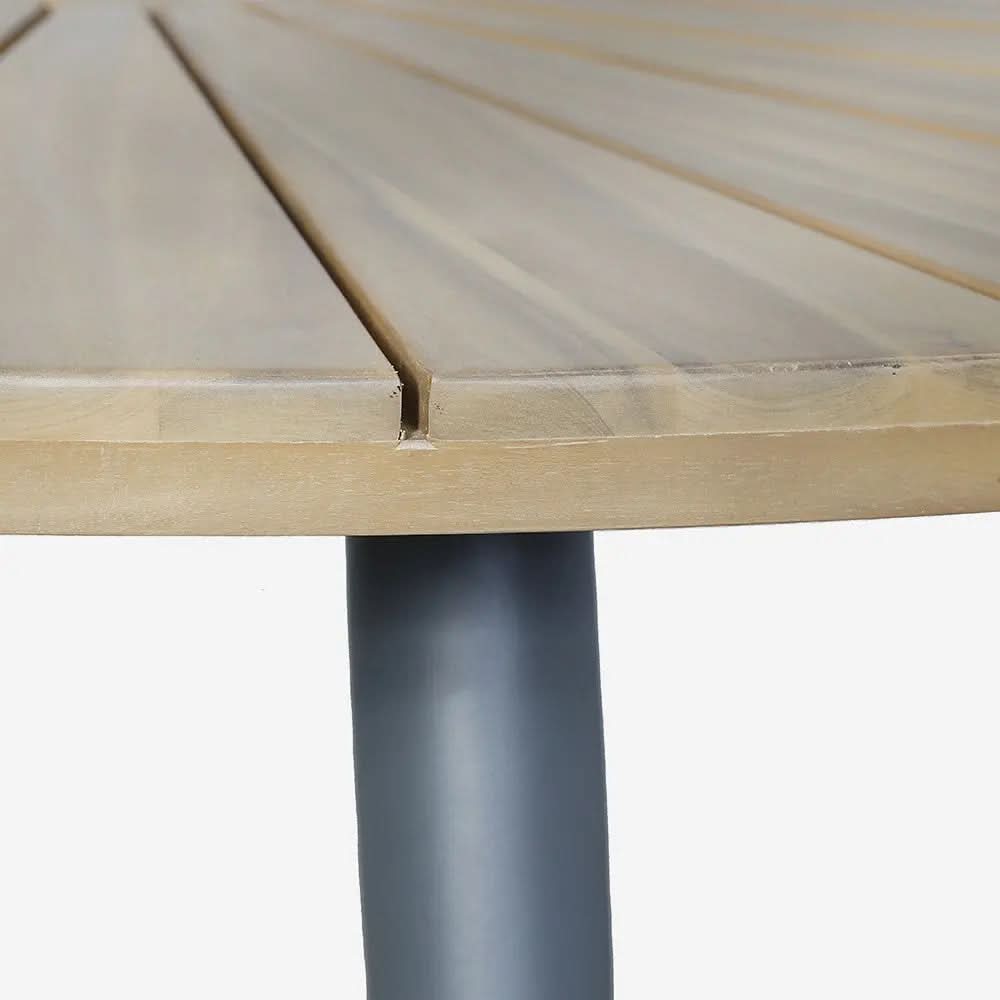 Bazel Outdoor Seating Set in Teak & Black - Pacific Lifestyle  Nicholas John Interiors