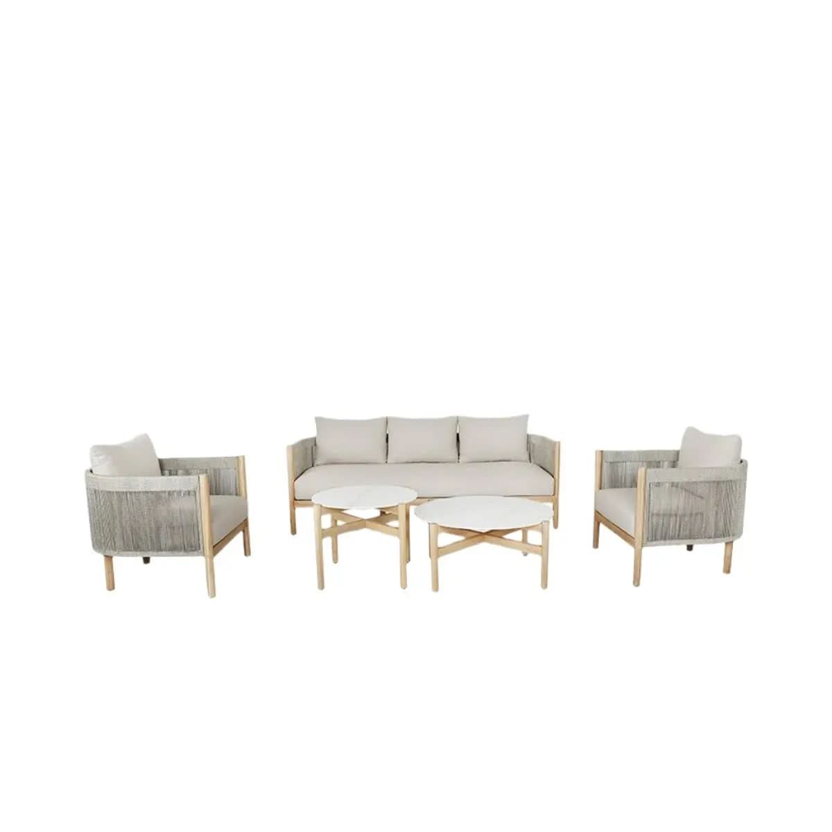 Marche Outdoor Seating Set in Light Acacia Wood Pacific Lifestyle