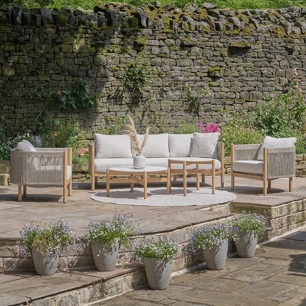 Marche Outdoor Seating Set in Light Acacia Wood Pacific Lifestyle