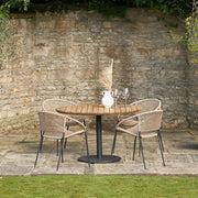 Dakota Natural Wheat Outdoor 4 Seater Dining Set  Nicholas John Interiors