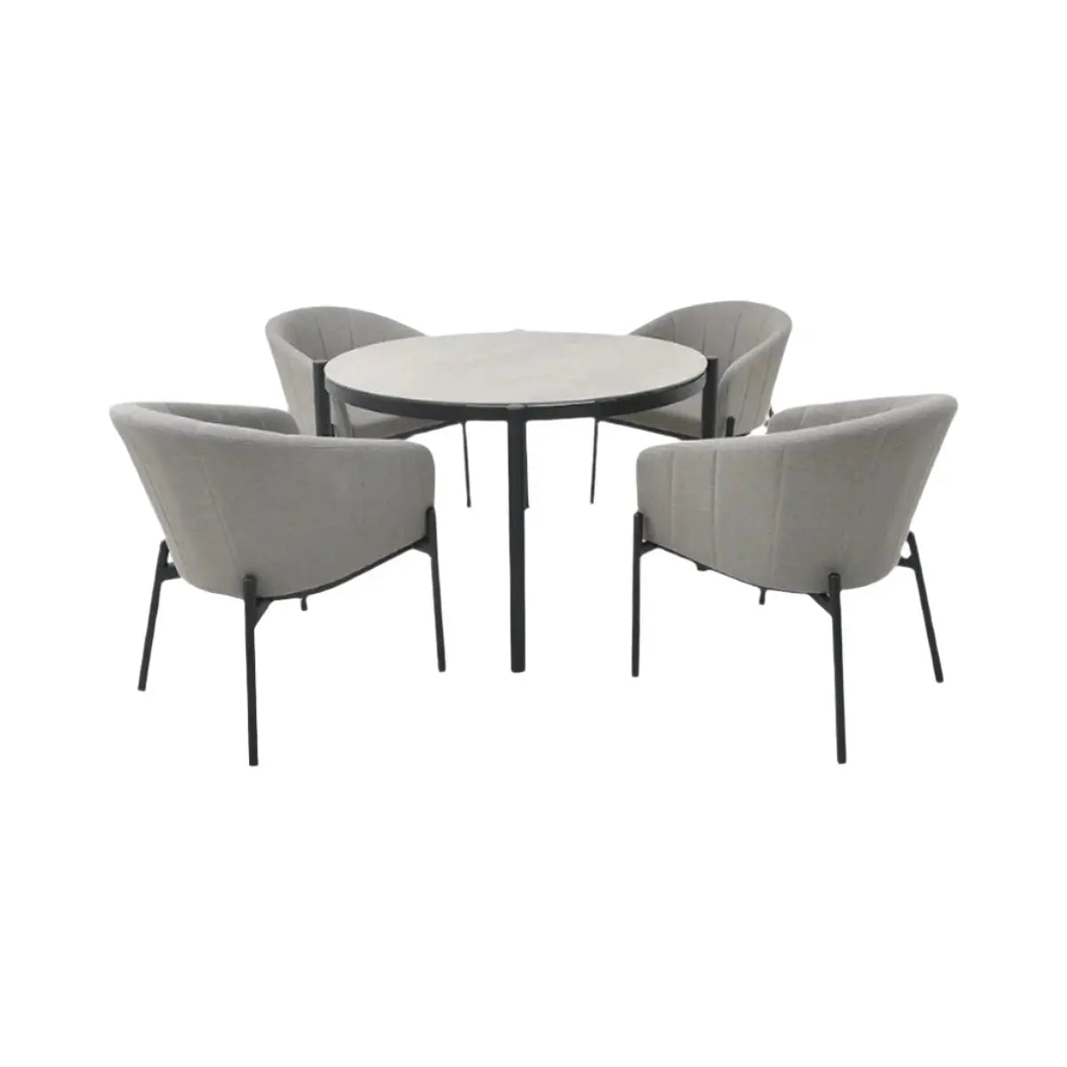 Nevada Putty Outdoor 4 Seater Round Dining Set - Pacific Lifestyle  Nicholas John Interiors