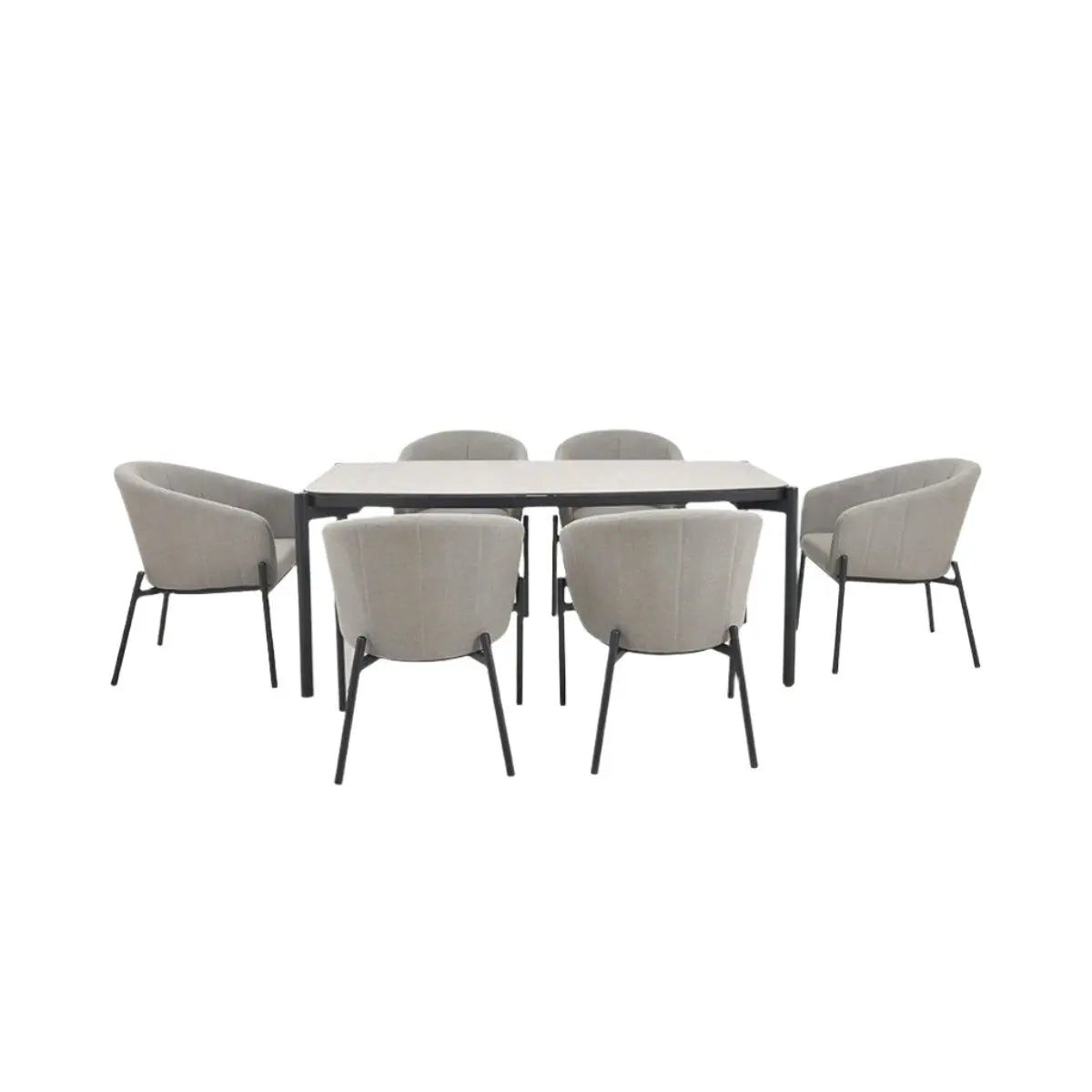 Nevada Putty Outdoor 6 Seater Dining Set - Pacific Lifestyle  Nicholas John Interiors