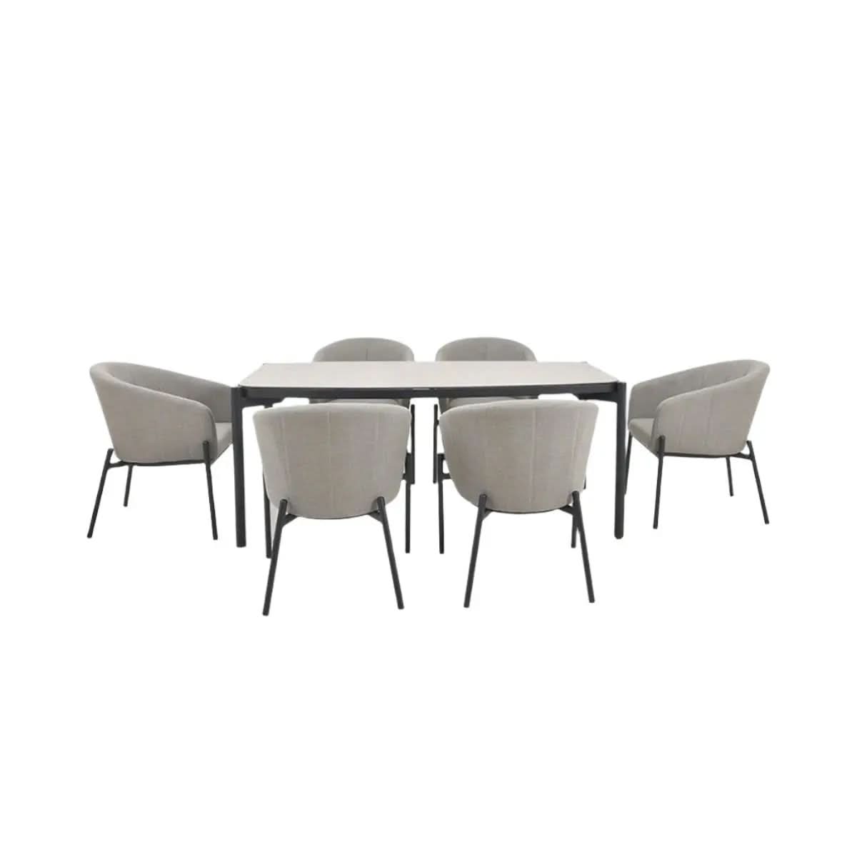 Nevada Putty Outdoor 6 Seater Dining Set - Pacific Lifestyle  Nicholas John Interiors