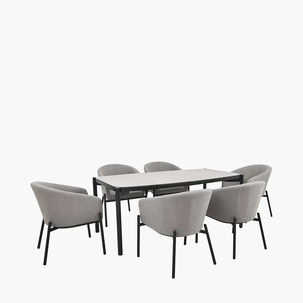 Nevada Putty Outdoor 6 Seater Dining Set - Pacific Lifestyle  Nicholas John Interiors