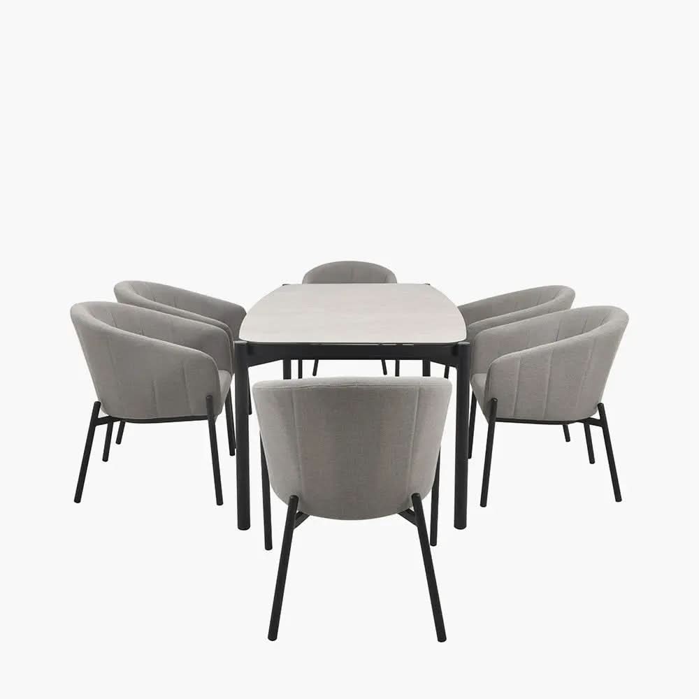 Nevada Putty Outdoor 6 Seater Dining Set - Pacific Lifestyle  Nicholas John Interiors