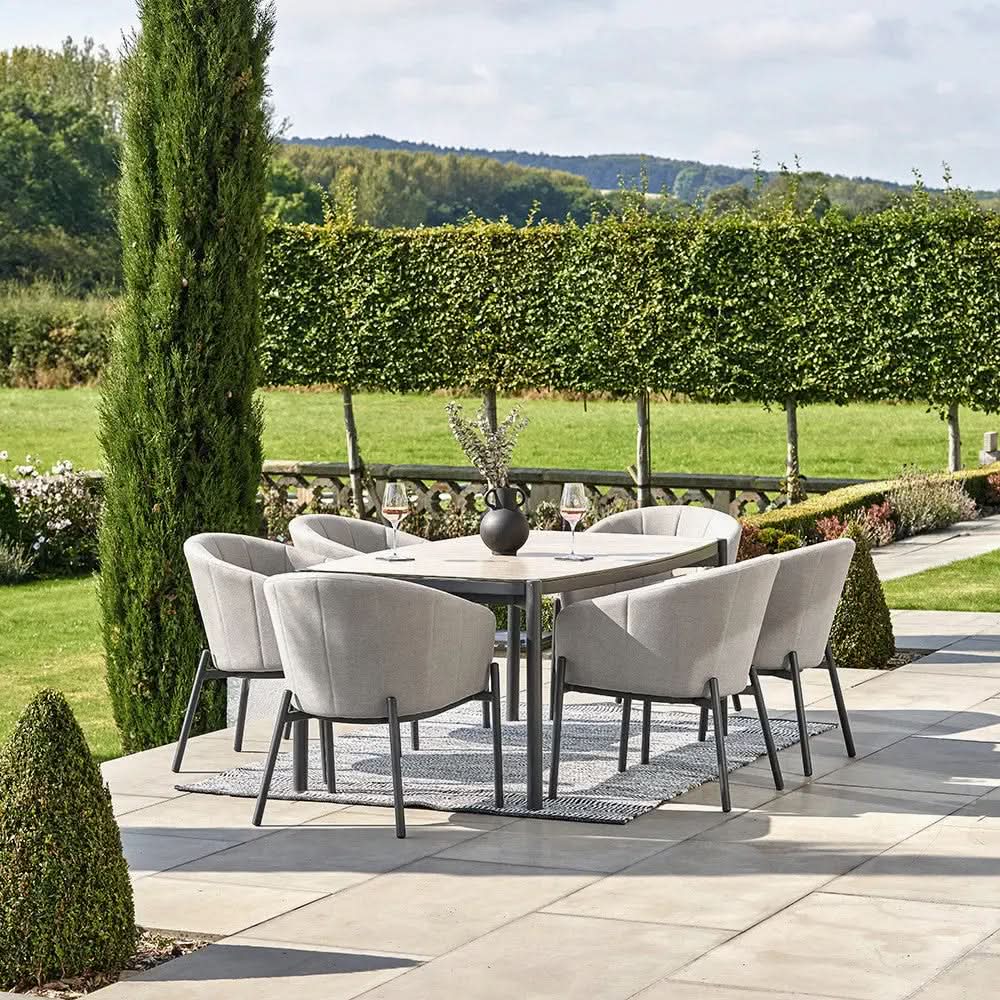 Nevada Putty Outdoor 6 Seater Dining Set - Pacific Lifestyle  Nicholas John Interiors