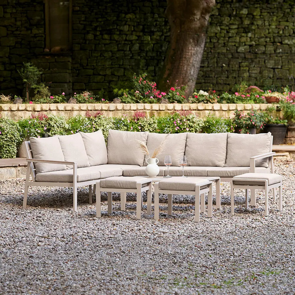Aruba Outdoor Corner Seating Set in Ash - Pacific Lifestyle  Nicholas John Interiors