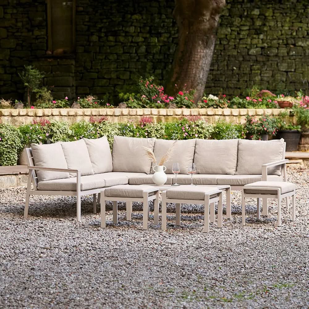 Aruba Outdoor Corner Seating Set in Ash - Pacific Lifestyle  Nicholas John Interiors
