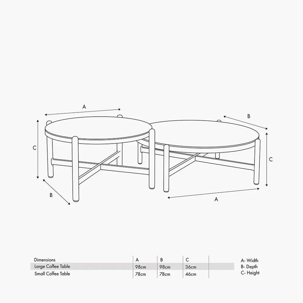 Martic Outdoor Set of 2 Tables - Pacific Lifestyle  Nicholas John Interiors