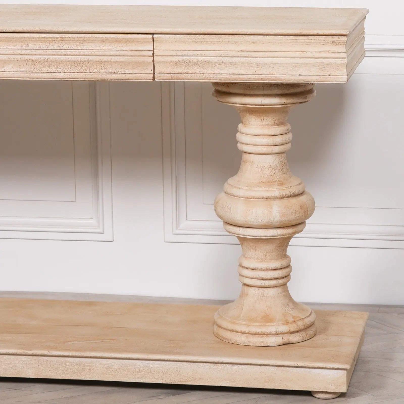 180cm Wooden Console Table with Drawers   Nicholas John Interiors