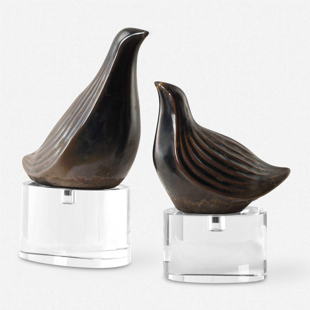 Uttermost Nesting Bird Gray Sculptures, Set of 2