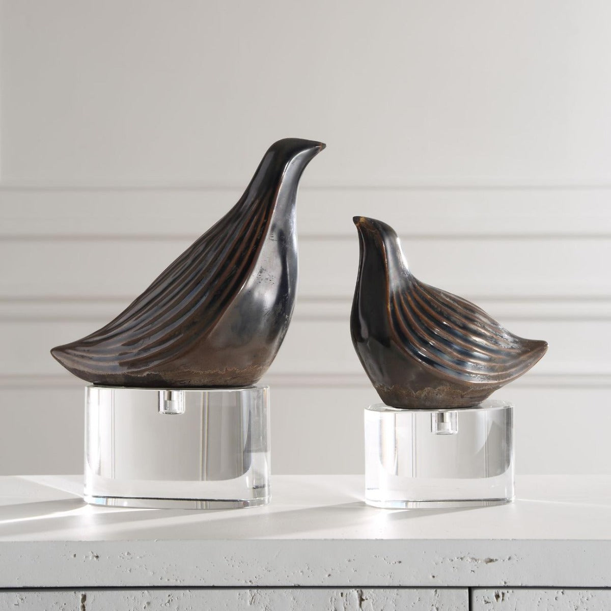 Uttermost Nesting Bird Gray Sculptures, Set of 2