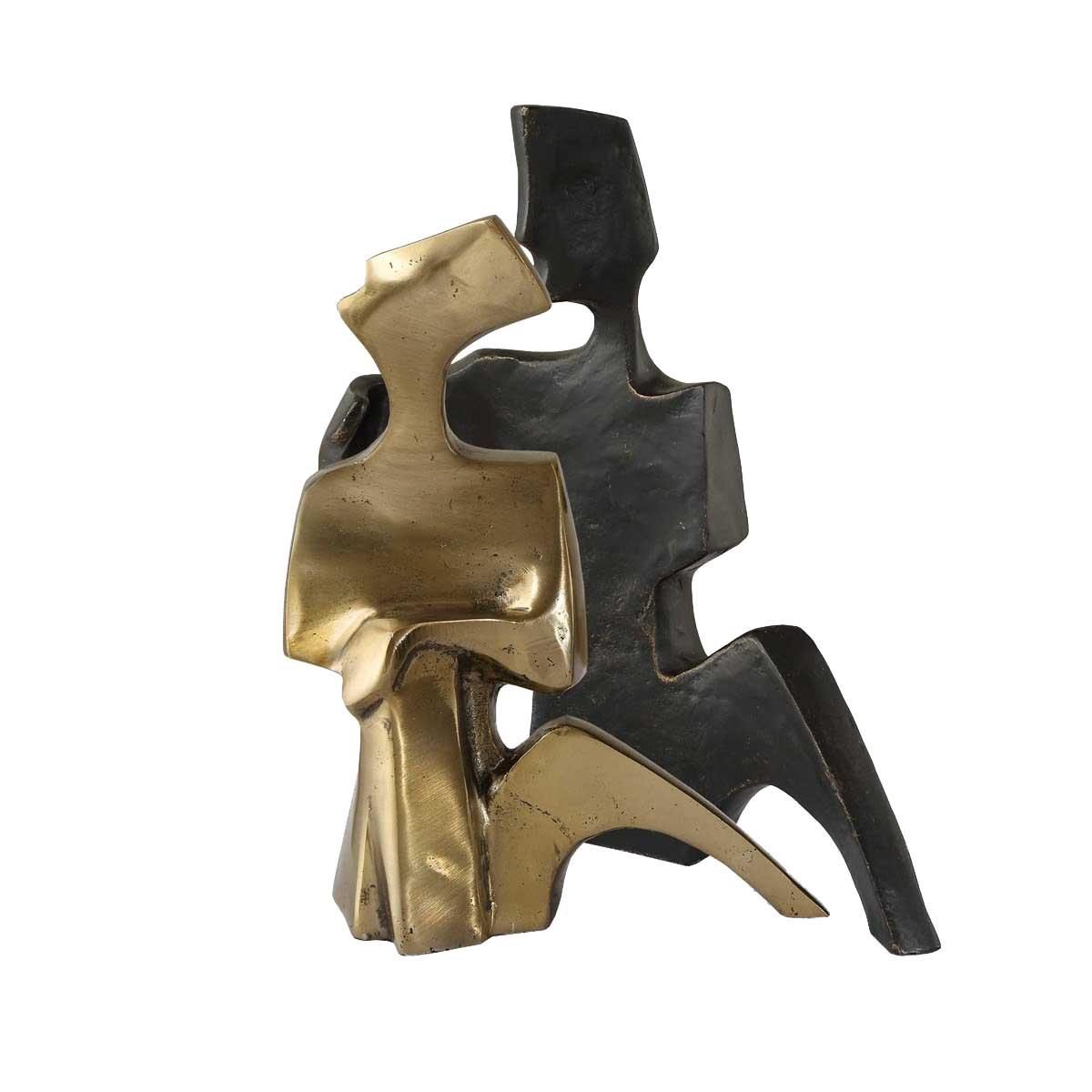 Affection Bronze Gold Sculpture, Set of 2