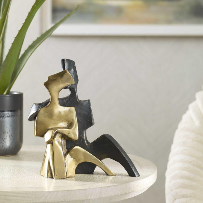 Uttermost Affection Bronze Gold Sculpture, Set of 2