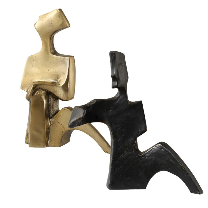 Uttermost Affection Bronze Gold Sculpture, Set of 2