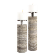 Shadowstone Candleholders, Set of 2
