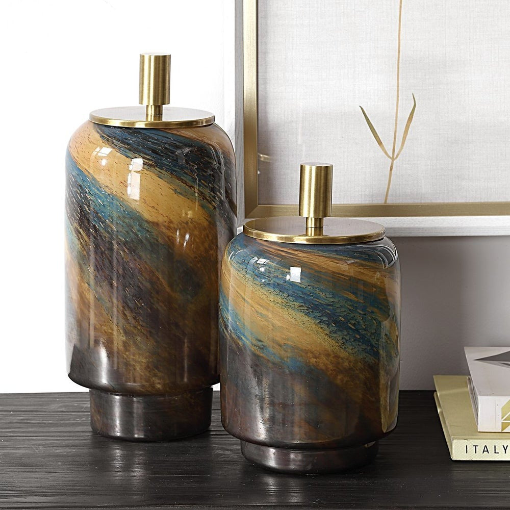 Uttermost Celestial Tide Containers Set of 2