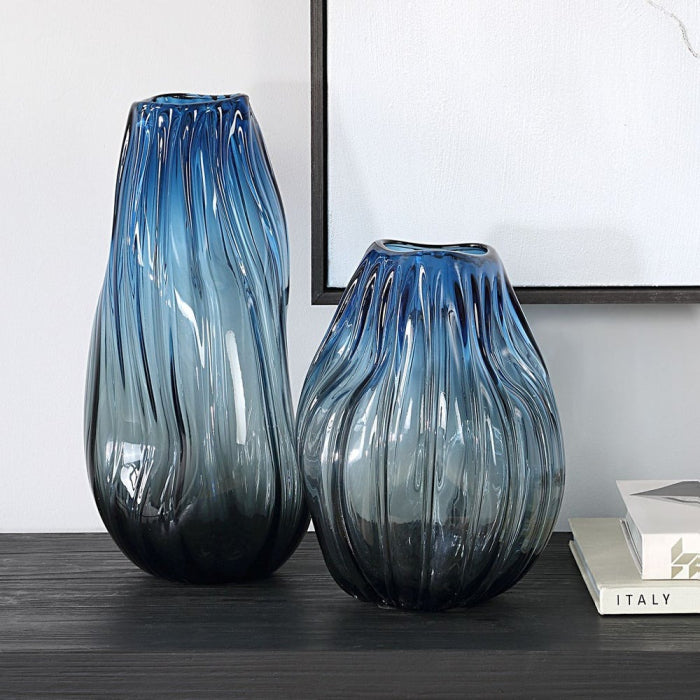Uttermost Midnight Horizon Vases Set of 2