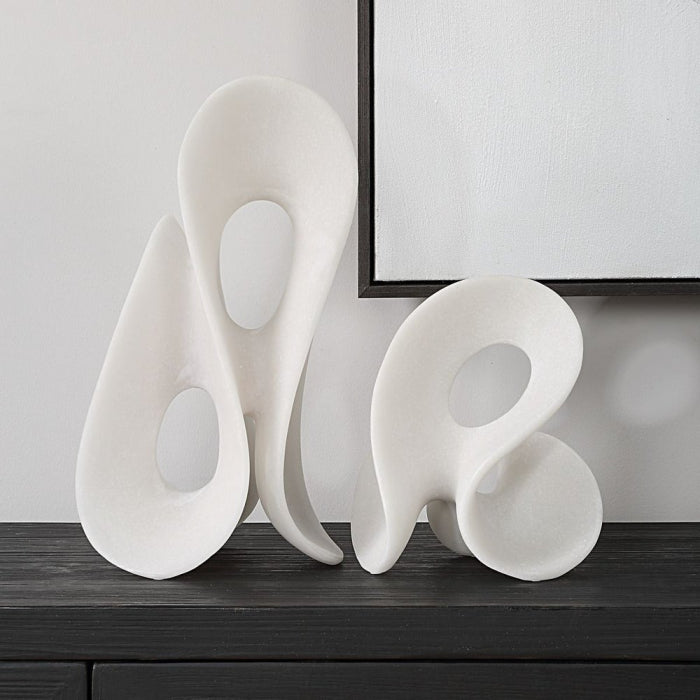 Uttermost Silent Wave Sculptures Set of 2