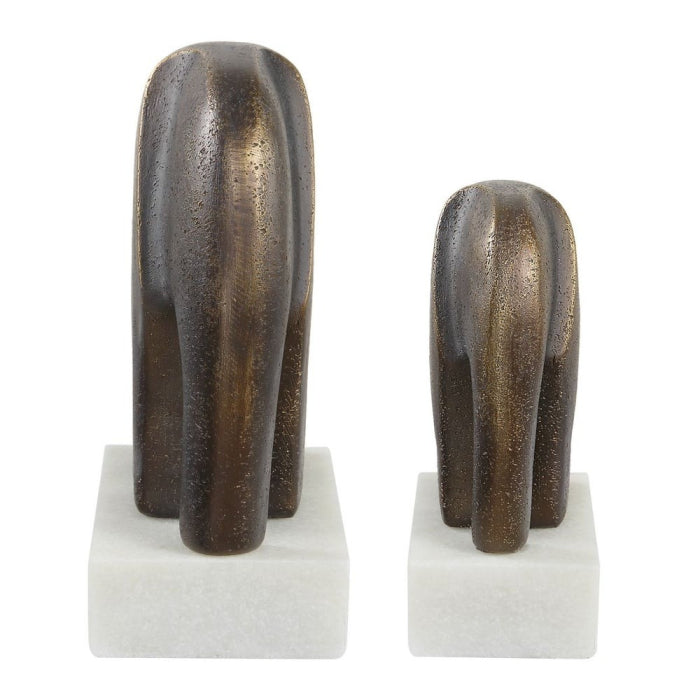 Uttermost Timeless Tusk Elephant Sculptures in Bronze - Set of 2