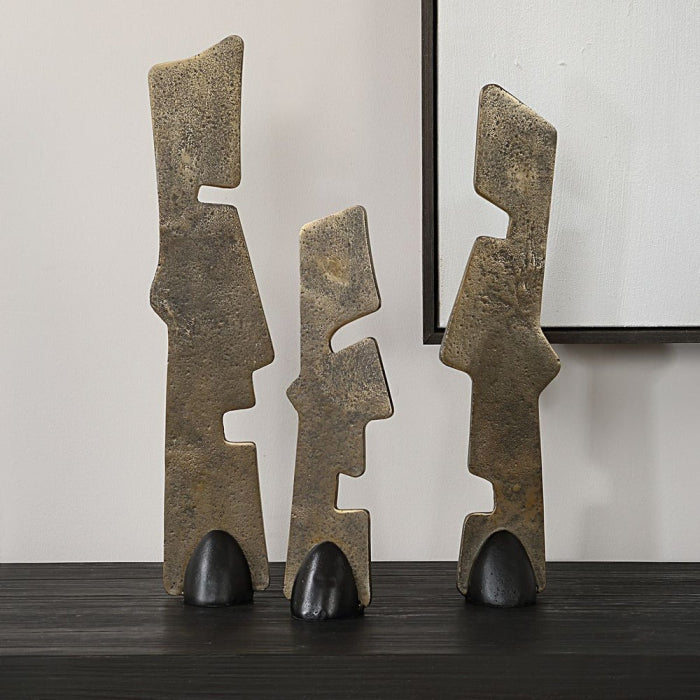 Uttermost Geometric Echoes Sculptures Set of 3