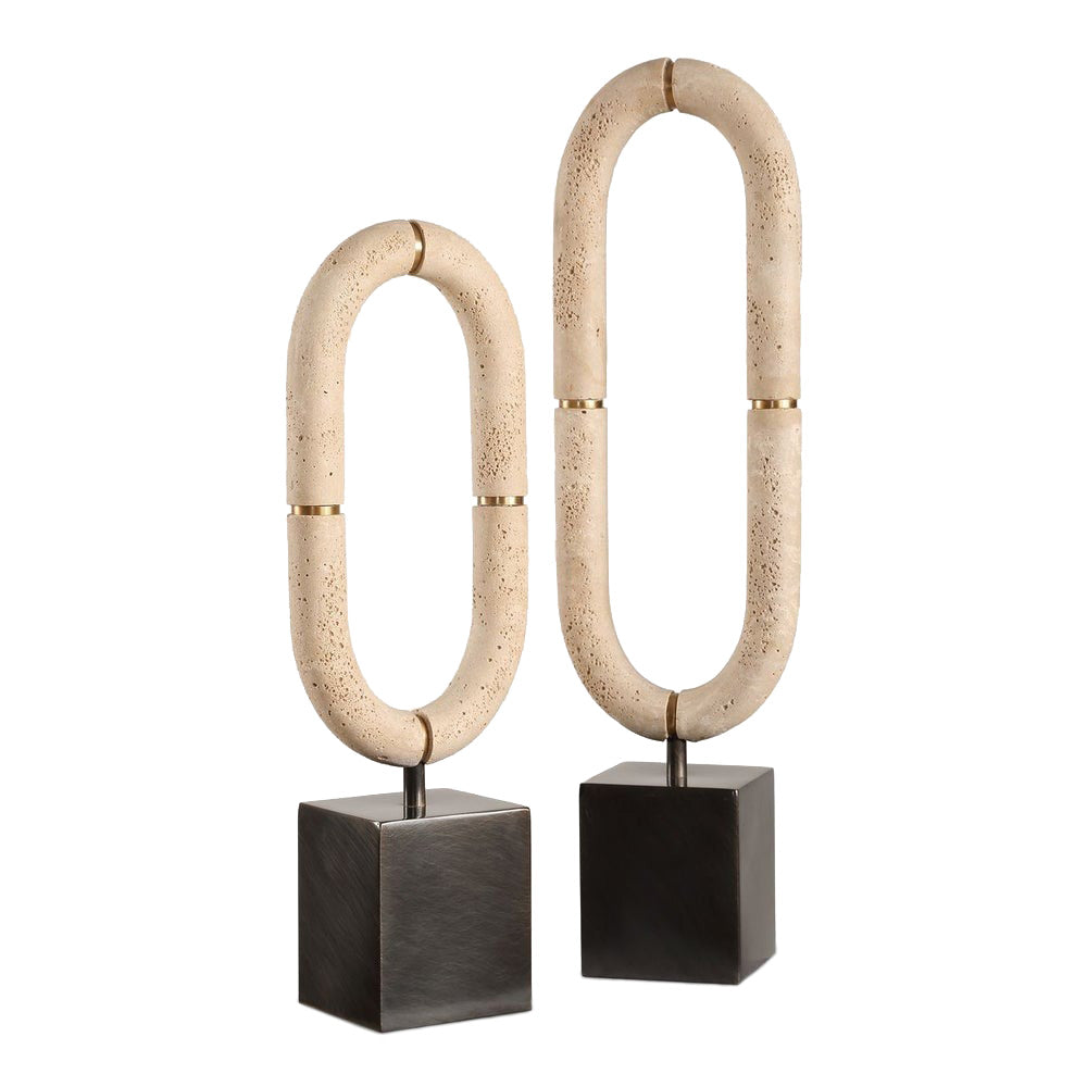 Oval Fusion Sculptures Set of 2