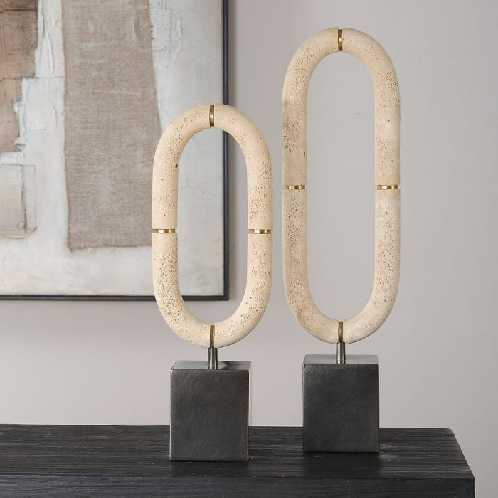 Uttermost Oval Fusion Sculptures Set of 2