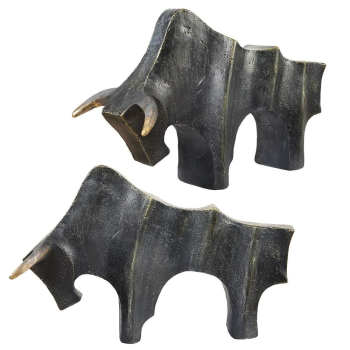 Uttermost Regal Bull Sculptures Set of 2