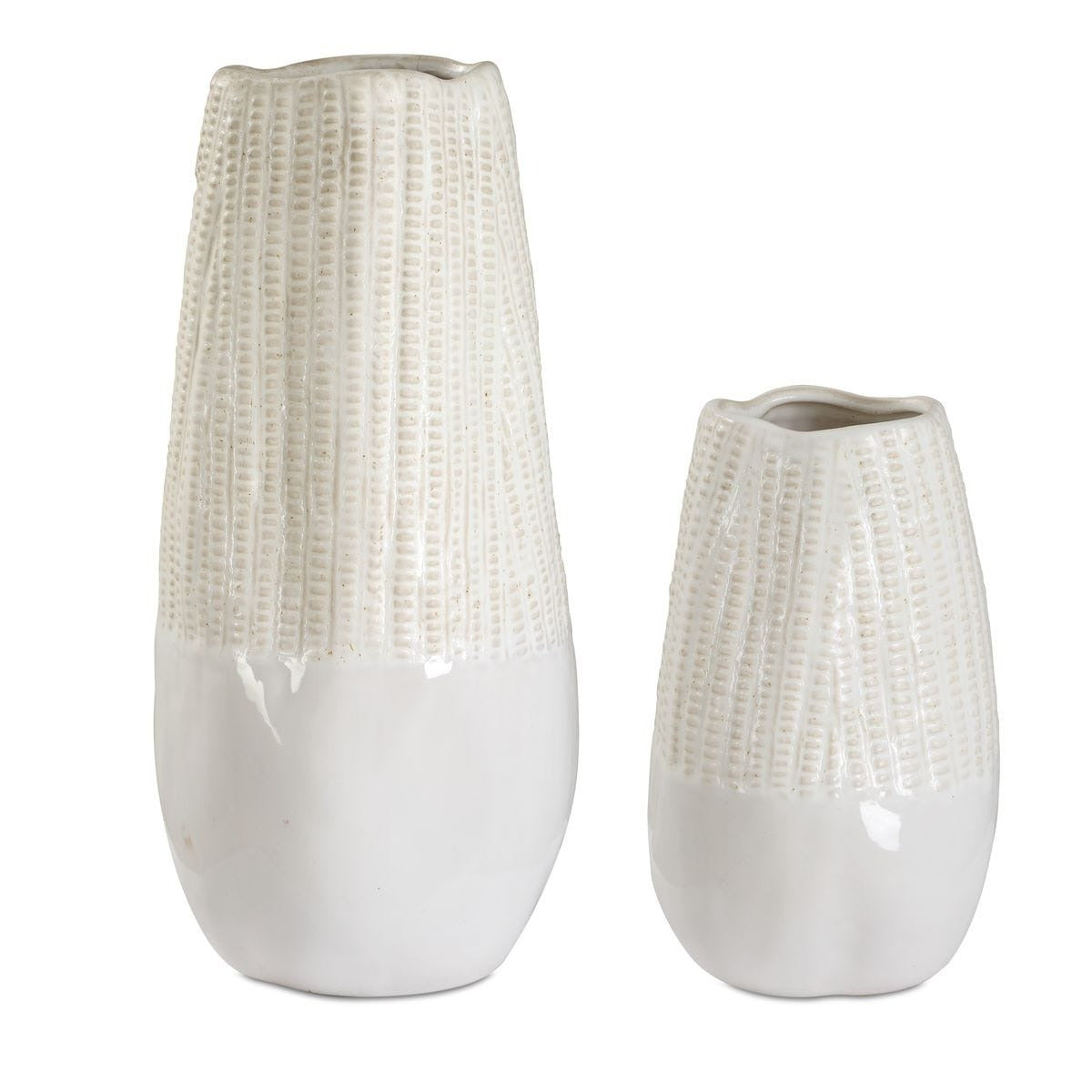 Echo Ridge White Vases Set of 2
