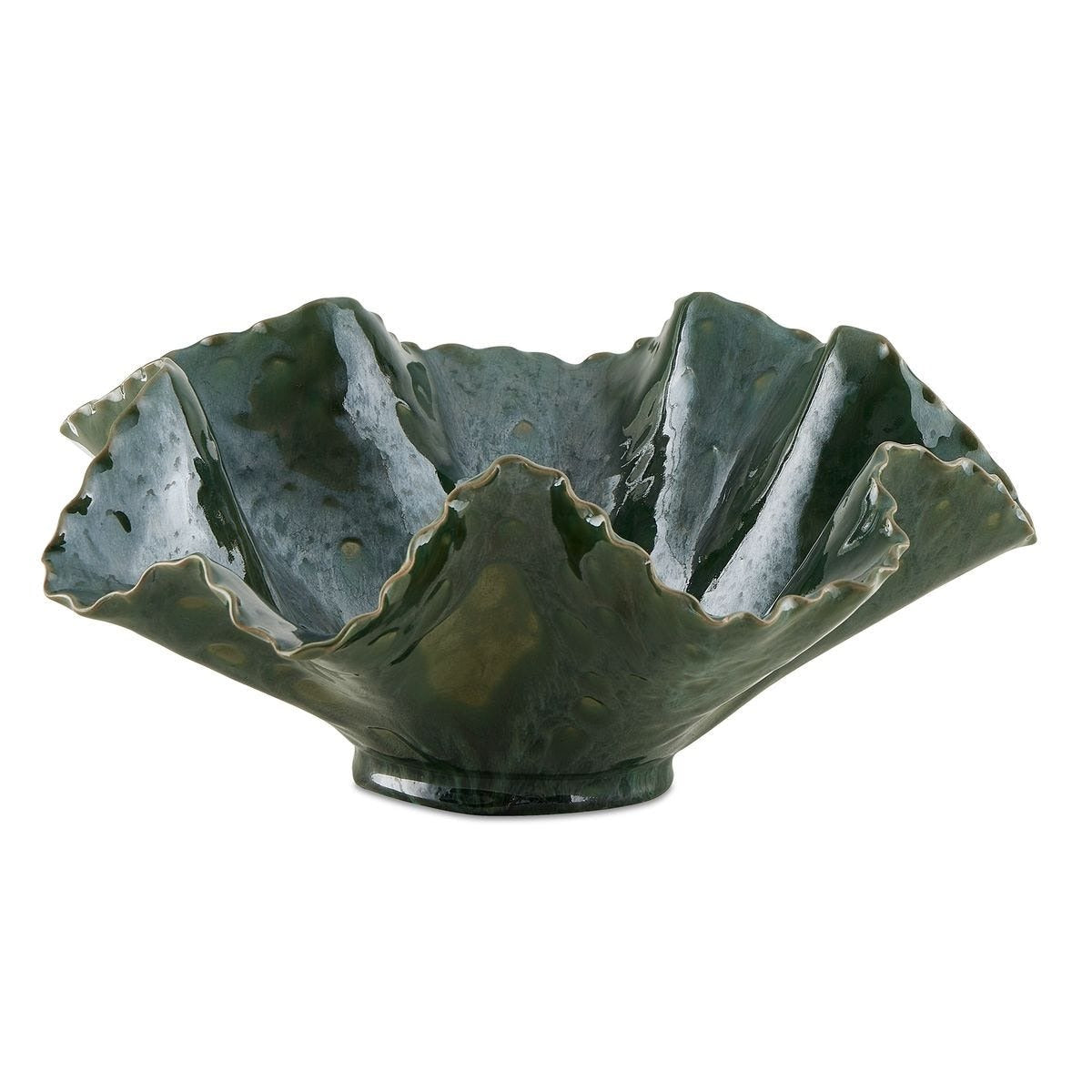 Verdant Bloom Emerald Outdoor Bowl