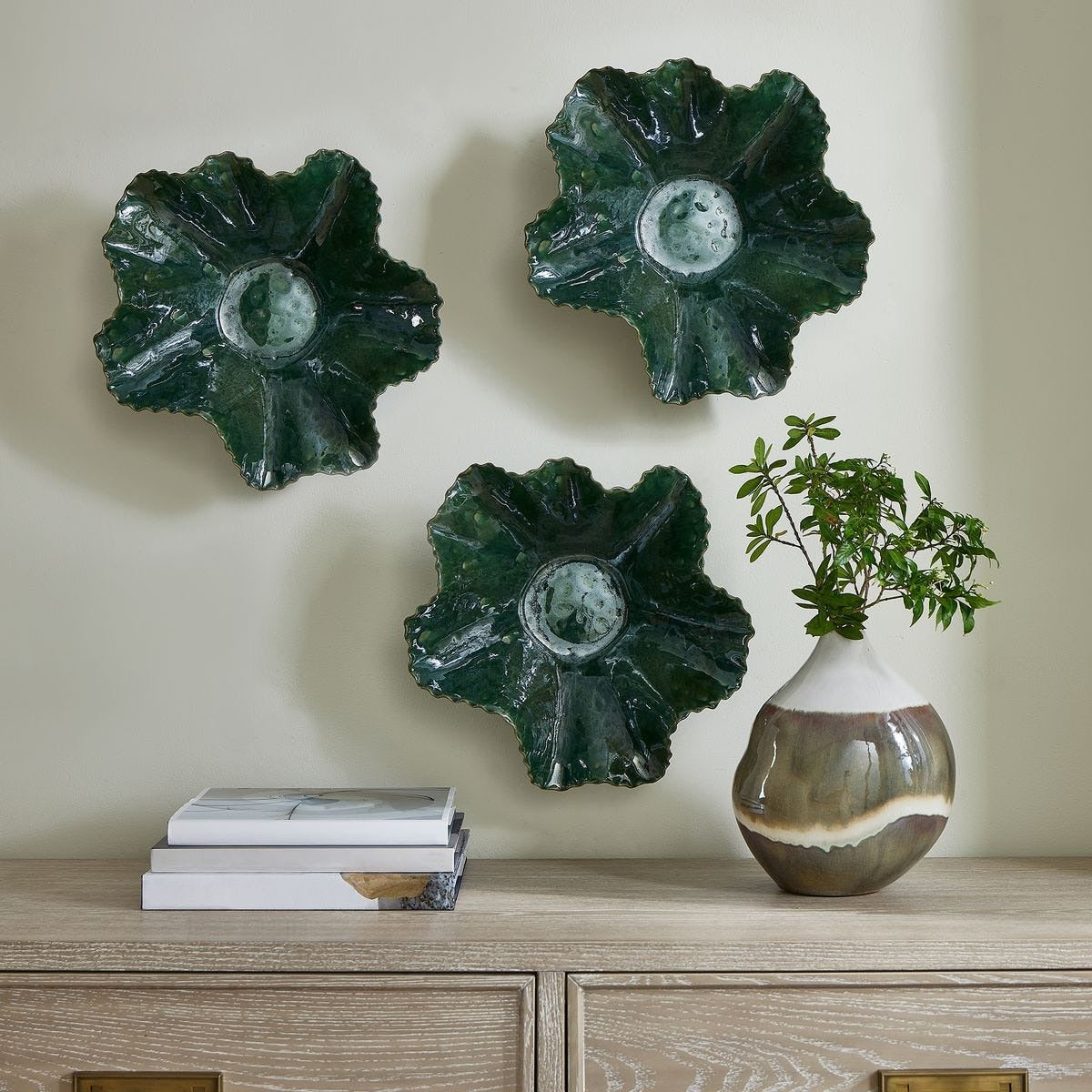 Uttermost Verdant Bloom Emerald Outdoor Bowl