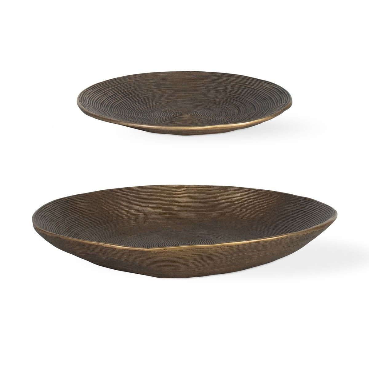 Stratum Round Brass Bowls Set of 2