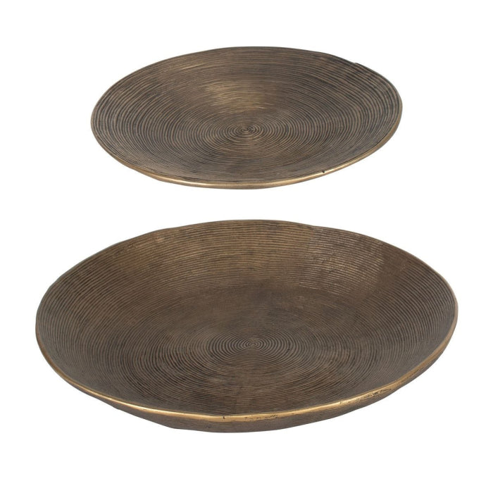 Uttermost Stratum Round Brass Bowls Set of 2