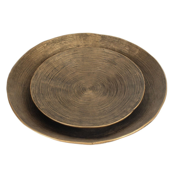 Uttermost Stratum Round Brass Bowls Set of 2