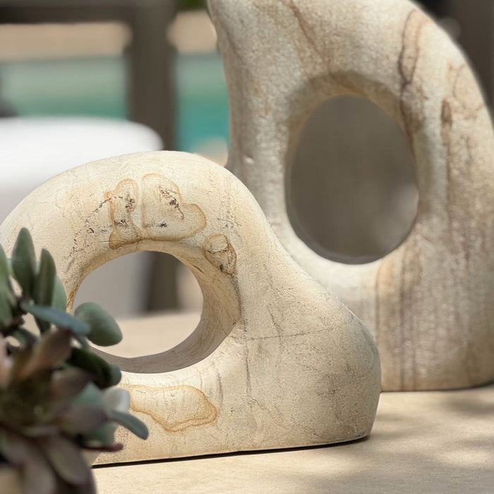Uttermost Stone Flow Outdoor Sculptures Set of 2