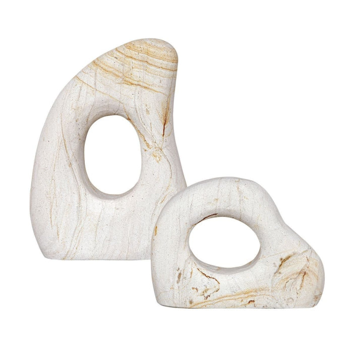 Uttermost Stone Flow Outdoor Sculptures Set of 2