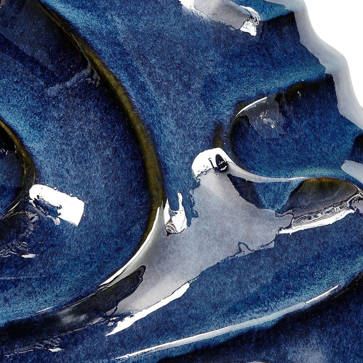 Uttermost Helix Swirl Blue Outdoor Vase