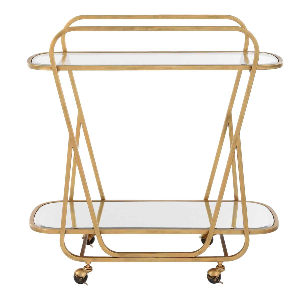 Swain Brass Serving Cart