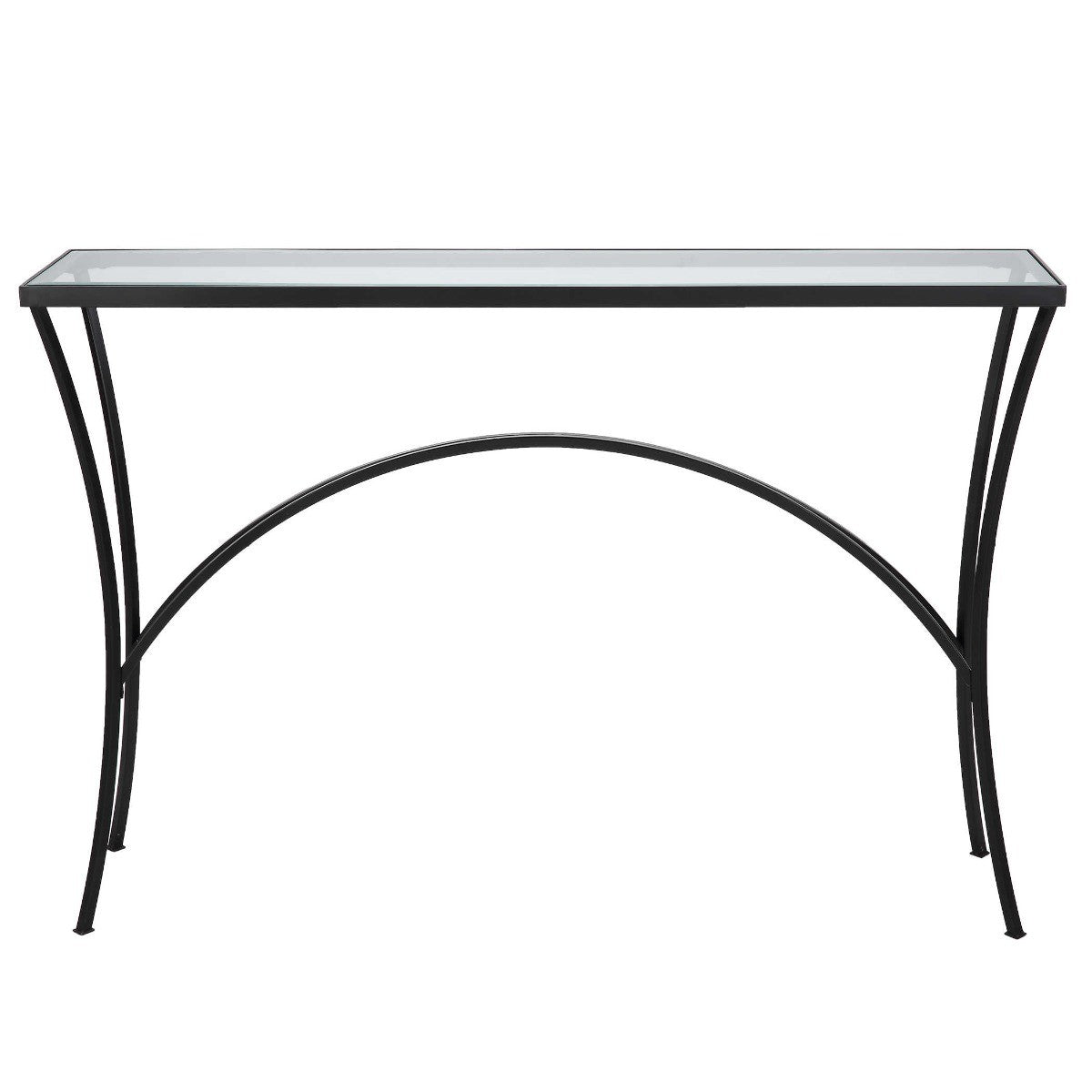 Alayna Console Table in Black Metal