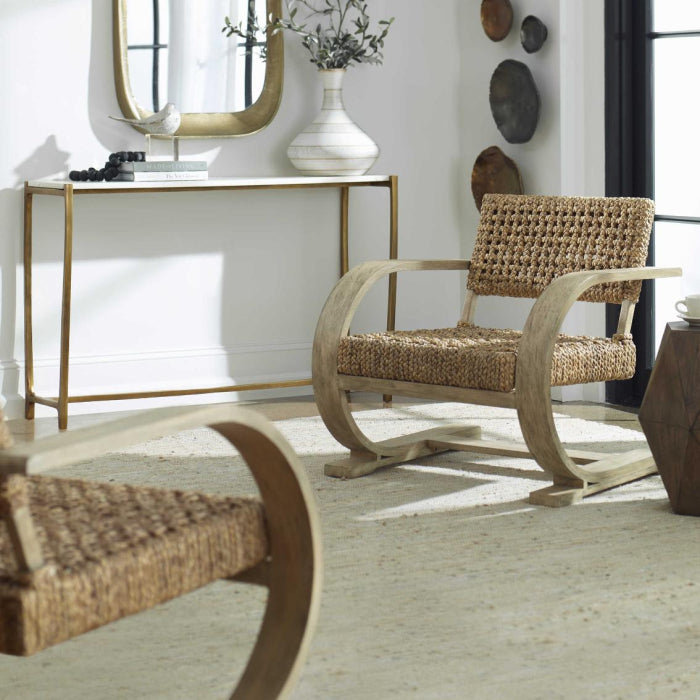 Uttermost Rehema Accent Chair in Driftwood