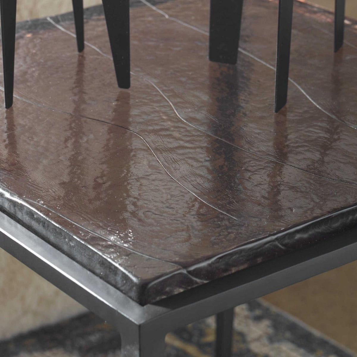 Uttermost Wavelet Iron Side Table